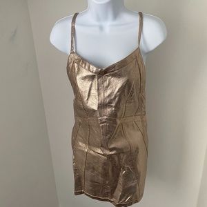 For Love and Lemons - Rose Gold Metallic Dress